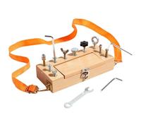 Ounfhtrttk Learning Tools,for Kids for 3 4 5 Years Old, Montessori Screwdriver Board Set, Wooden Storage Box& Strap Toddler Real Tools, Educational Toys