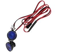 Ounfhtrttk LED Lights Bright Headlights Spotlight for 1/10 RC Crawler Car TRX4 TRX6 SCX10 90046 Round 2LED Blue Light