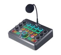 Ounfhtrttk Magical Voice Changing Wireless Bluetooth Reverb Sound Board Live Sound Card with RGB Adjustment