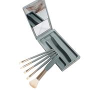 Ounfhtrttk Makeup Brushes Set Easy-Taken Makeup Brush Set with Case and Mirror Small Cosmetic Brushes Perfect for Travel B