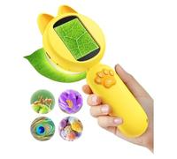 Ounfhtrttk Microscope for Kids - 2 Inches LCD Screen with 8 Led Lights Portable Kid Mini Scope - Learning for Kids