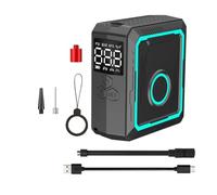 Ounfhtrttk Mini Electric Bike Air Pump 150PSI Powerful Air Compressor Pressure Display Motocycle Bike Tire Inflator Black Green