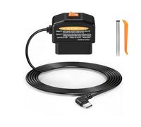 Ounfhtrttk OBD2 for Dash Camera Power Cable, Dual Mode OBD to USB-C Adapter Hardwire Kit, Includes 24/7 Parking Mode/ACC Mode