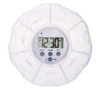 Ounfhtrttk Pill Reminder Organizer with Timer Recording Function Automatic Medication Dispenser 7 Compartments Organizer Box