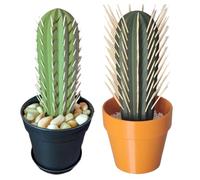 Ounfhtrttk Plant Decoration Crafts Home Decoration Garden 3D Printed Cactus Simulation Pot Toothpick Box Table Decoration
