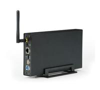 Ounfhtrttk Portable 3.5 Inch HDD SSD Enclosure Portable USB3.0 Rj45 Ethernet NAS Network Streaming Server Storage UK Plug