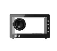 Ounfhtrttk Portable Retro Bluetooth Speaker Clock Wireless HiFi Transparent Soundbar with RGB Light TF Card Audio Music Player B E