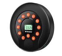 Ounfhtrttk Rechargeable 1500mAh Portable CD Player Audio Cassette Player with Dual Stereo Speakers, Car AUX/USB Playback Player A