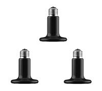Ounfhtrttk Reptiles Far Infrared Heating Bulb 100W 220V/110V 3PCS Black Ceramic Heat Lamp for Turtle Snake Chameleon 110v 100w