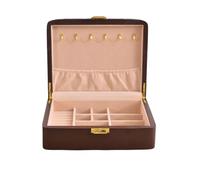 Ounfhtrttk Solid Wood Jewelry Storage Box with Buckle,Flip-Top Multi-Compartment Jewelry Box,Jewelry Compartment Storage Box