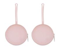 Ounfhtrttk Storage Bag Portable Dustproof Baby Storage Silicone Bag with Lanyard Baby Storage Bag Pink