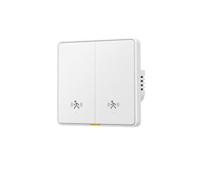 Ounfhtrttk Tuya WiFi Smart Light Switch with 5M Radar Human Motion Detection Alarm Sensor No/Need Neutral Wire Switch B