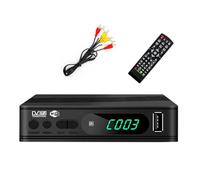 Ounfhtrttk USB Set Top Box DVB-T2 TV Tuner Terrestrial Satellite TV Receiver Digital TV Decoder HEVC DVBT2 264 HD TV Boxs UK Plug
