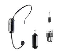 Ounfhtrttk Voice Amplifier 2 in 1 Wireless Microphone Headset Long Range Mic System for Teaching Stage Performers