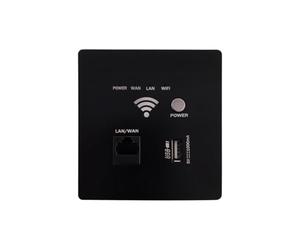 Ounfhtrttk Wall Embedded AP300Mbps Wireless AP Router USB Socket Wall Charger WIFI USB Charging Socket Panel WiFi Socket Black