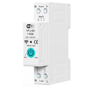 Ounfhtrttk WiFi Circuit Breaker AC220V 63A Voltmeter Ammeter Remote Mobile Control Single-Phase Intelligent Switch Metering