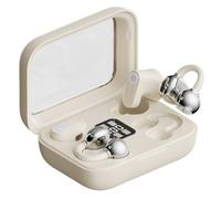 Ounfhtrttk Wireless Bluetooth in Ear + Ear Clip Earphones Dual BT Earphones Long Range Noise Reduction Sports Music Earphones White