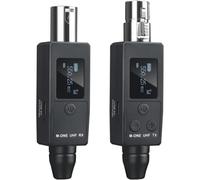 Ounfhtrttk XLR Wireless Microphone System Transmitter and Receiver Plug-on Design Supports for Dynamic/Condenser Mics, Electric Guitar/