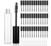 Oungy 100 Pack Empty Mascara Tube and Wand, 10ml Eyelash Cream Container Bottle with Brush, Clear Refillable Mascara Tubes for Castor Oil & DIY Cosmetics, 100PCS Black
