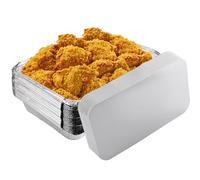 Oungy 40Pcs Aluminium Foil Trays with Lids, 30x21x4.5cm Large Tin Foil Trays, 2200ml Takeaway Food Containers with Lids for Oven, Baking, Roasting