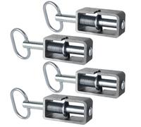 Oungy 4Pcs Weld-On 5/8" Spring Latch Assembly with Plain Tube, Heavy Duty Trailer Gate Latch, Trailer Ramp Latch, Stainless Steel, 1.3x1.3x5.2inch