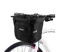 Oungy Foldable Dog Basket Bicycle Front Bicycle Basket Front for Klickfix Removable Aluminium Alloy Frame Bicycle Basket Handlebar with Handlebar Adapter Bike Basket for Commuting Outdoors, Shopping