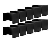 Oungy Pack of 10 Divider Desk, Learning Office Privacy Screen Desk with 16 Labels, U-shaped Dividers School, Plastic Desk Divider for Students, Office, Library (Black)