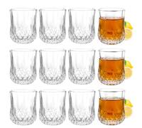 Oungy Pack of 12 Glass Shot Glasses, Shot Glasses 45 ml, Tequila Glasses 4cl, Square Shot Glasses, Vodka Glasses, Shot Glass for Rum Home, Liquor Shots, Vodka, Whisky, Brandy