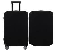 Oungy Pack of 2 Suitcase Protective Covers, Elastic, Suitcase Protective Cover, L 28-29 Inch Suitcase Protective Case with Zip, Washable Suitcase Cover, Protective Case, Luggage Cover (Black), black,