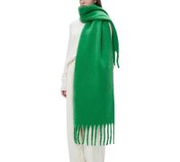 OUNIYA Big Chunky Plaid Scarf Colorful Checked Oversized Thick Scarves Soft Large Cashmere Wool Winter Warm Blanket Women, Bright Green, Large