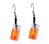 OUNONA 1 Pair Creative Funny Fruit Earrings for Women Delicate Orange Dangle Ear Jewelry Stylish Earbob for Parties Banquets Everyday Wear