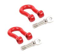 OUNONA 1 Pair Red Alloy Tow Hooks for Car and Truck, U Shape Ring Design Adjustable Ring Feature, Easy Installation, Sturdy Racing Style Tow Bar for Towing