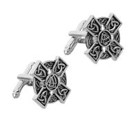 OUNONA 1 Pair Retro Cuff Links Set Vintage Cross Alloy Metal Sleeve Fasteners Elegant Classic Design Gentle on Fabrics Protective Cuff Accessories for Festive Celebrations and Gifting