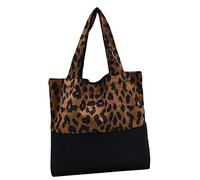 OUNONA 1 PC Fashionable Leopard Print Canvas Pouch Vintage Sling Bag for Daily Use Festivals Shopping Spacious Design with Soft Shoulder Straps Elegant Tote for Women