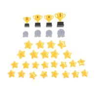 OUNONA 1 Set Board Game Accessories, Star Game Tokens for Tabletop | Game Token Set, Mini Funny Gold Trophy, Game Reward Pieces for Winner Rewards and Champion Play