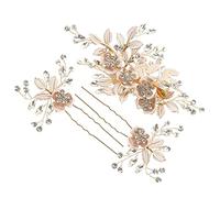 OUNONA 1 Set Bridal Headpieces Set Rhinestone Hairpin Flower Hair Clip for Wedding Jewelry Elegant Hair Accessories for Brides Bridesmaids Special Occasions