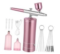 OUNONA 1 Set Cordless Airbrush Kit with Compressor Air Brush for Nail Art Makeup and Painting Complete Accessories Stylish Design USB Rechargeable