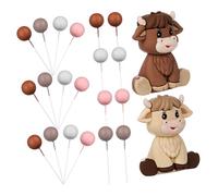 OUNONA 1 Set Cow Cake Toppers Foam Balls Party Decorations for Birthdays Graduations Weddings Lightweight Safe Easy to Use Versatile Cake Decor