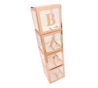 OUNONA 1 Set Shower Balloon Boxes with Letters for Gender Reveal Birthday Party Wedding Decorations Premium Reusable Material Easy Installation