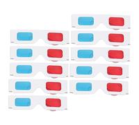 OUNONA 10 pcs Glasses for Movies Red Cardboard Viewing Glasses Lightweight Portable Anaglyph for Home Theater Gaming for Family