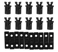 OUNONA 10 Sets Bin Lid Latches for Garbage Can Replacement, Easy to Install Abs and Iron Trash Can Lid Locks with Secure Fit for Homes and Offices