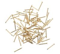 OUNONA 100 Pcs Pure Brass Nails for Furniture DIY Vintage Chinese Style Decorative Tacks for Wooden Boxes and Upholstery Antique Gold Finish