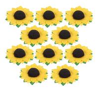 OUNONA 100pcs Artificial Sunflowers Heads for DIY Crafts Yellow Floral Decor for Weddings and Parties Vivid Sunflower Heads for Candy Box and Home Decoration