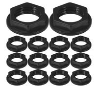 OUNONA 100pcs Audio Jack Panel Mount Nut for Electric Guitars and Audio Jack Components Black Plastic Material and Easy Installation for Live Performances and DIY Repairs