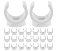 OUNONA 100pcs Cable Clamps Pipe Wire Conduit Tension Tube Clip Conduits Strap Clamps for Pipe Fixing On Various Surface White
