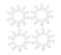 OUNONA 100PCS Dual Wheel Curtain Track Roller Hooks Smooth Glide Ceiling Mounted Rail Gliders for Heavy Curtains Silent Pulley Carriers