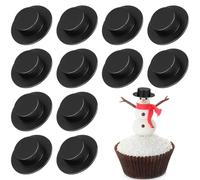 OUNONA 100pcs Handcraft Mini Clown Hat Mini Top Hats Clown Christmas Decorative Plastic Diy Material Christmas Decoration Party Supplies