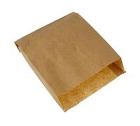 OUNONA 100Pcs Large Greaseproof Kraft Paper Bags Retro Snack Packaging Bags with Firm Square Bottom for Party Favors Candy Cookies Popcorn