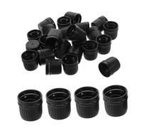 OUNONA 100pcs Leakproof Essential Oil Bottle Caps Tooth Screw Dispenser Replacement Lids Plastic Aromatherapy Diffuser Caps for Perfumes and DIY Use