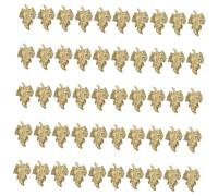 OUNONA 100pcs Metal Leaf Nail Charms for Nail Art and Manicure Decoration, Lightweight Golden Accessories Convenient to Store and Carry, for DIY Crafts and Traveling